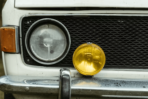 A car’s bonnet slightly rusted